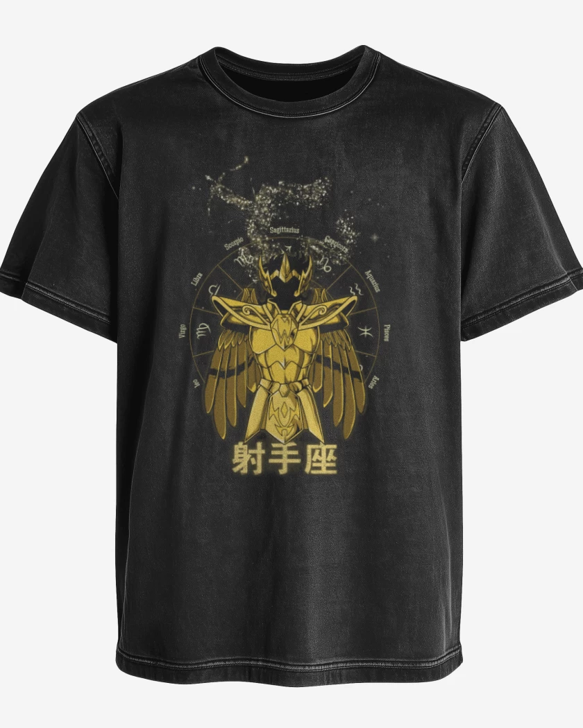 Polera desgastada Sagitario Saint Seiya
