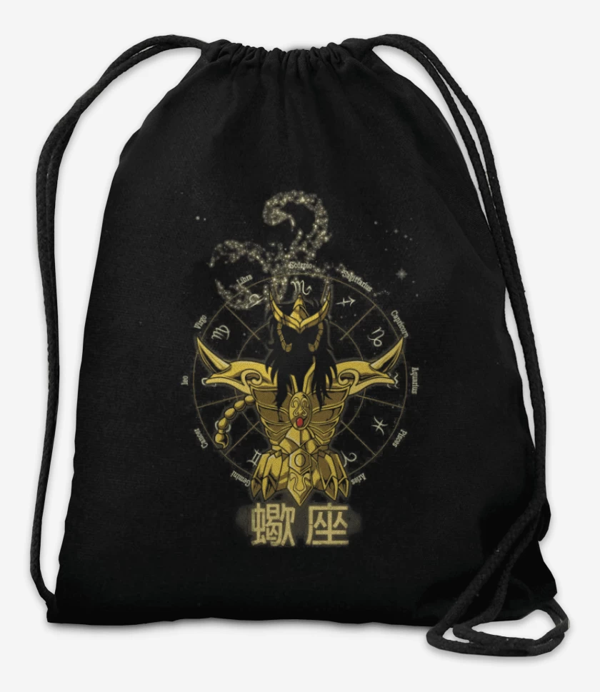 Mochila Negro de Escorpion Saint Seiya