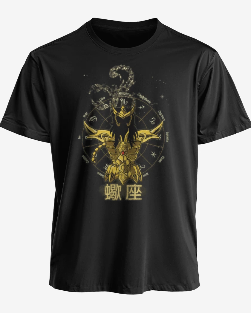 Polera premium Negro de Escorpion Saint Seiya