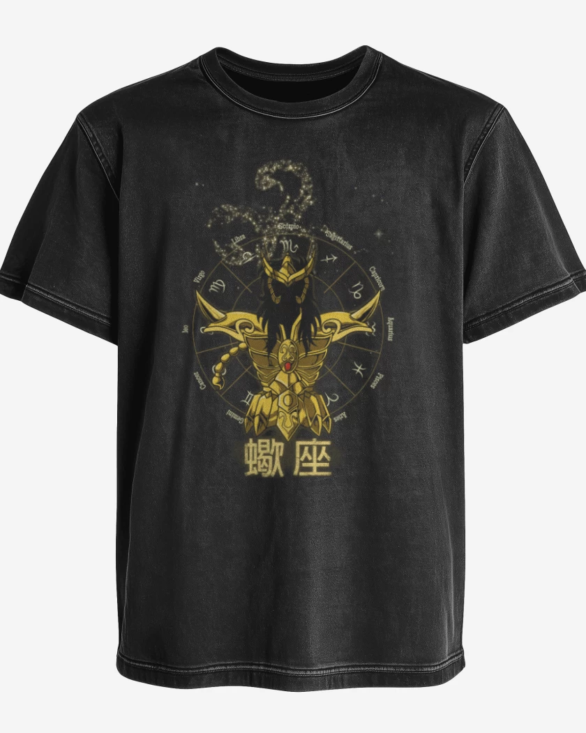 Polera desgastada Escorpion Saint Seiya