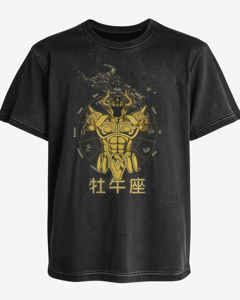 Polera desgastada Negro de Tauro