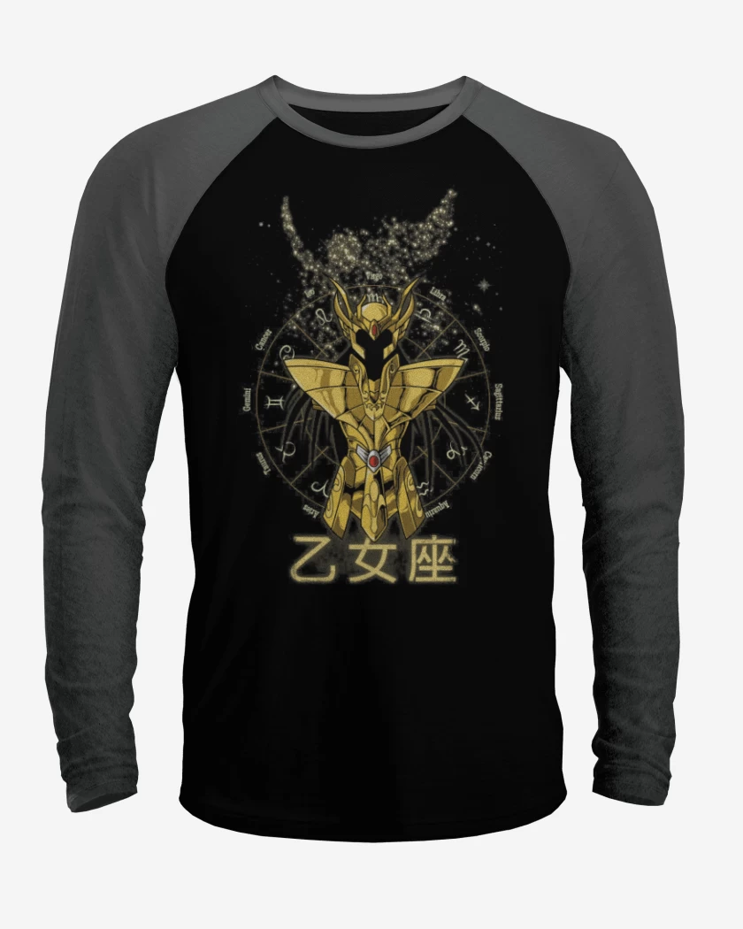 Polera Raglan Negro / Negro Heather de Virgo