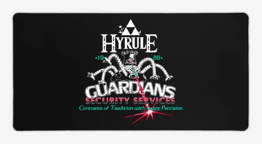 Mouse pad Gamer Negro de Hyrule Guardians