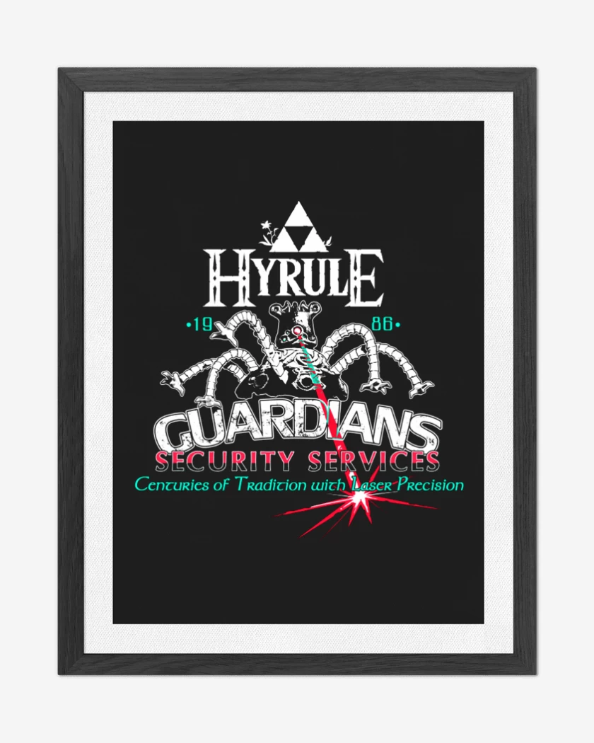 Cuadro decorativo Negro de Hyrule Guardians
