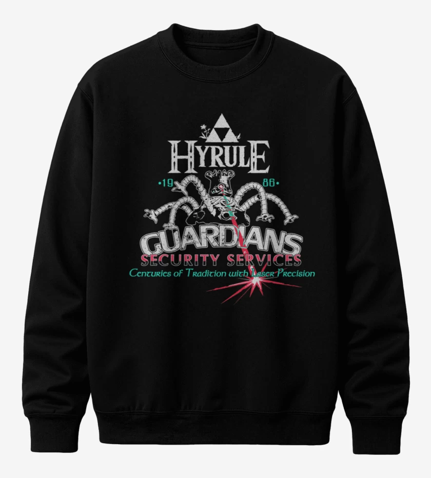 Poleron polo Negro de Hyrule Guardians