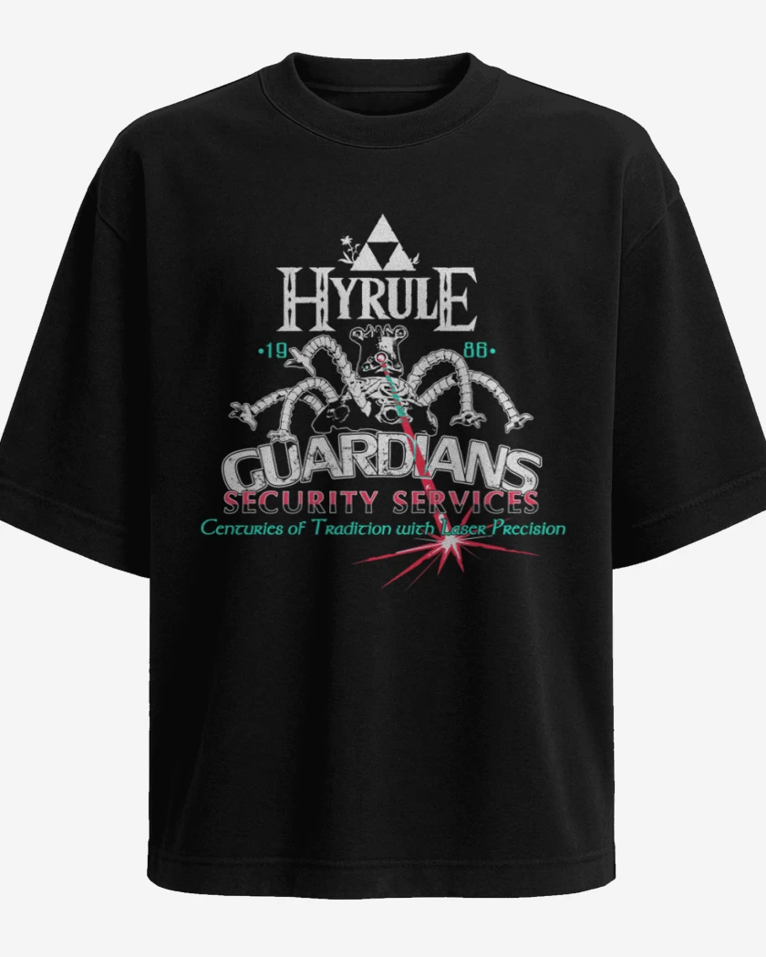 Polera Oversize Negro de Hyrule Guardians