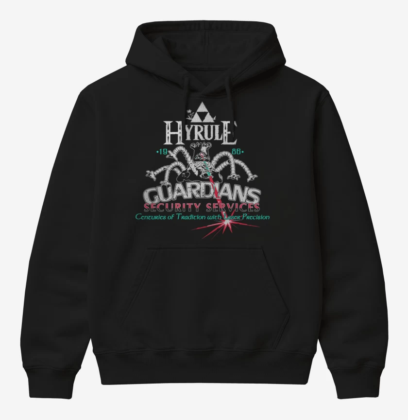 Poleron Canguro básico Negro de Hyrule Guardians