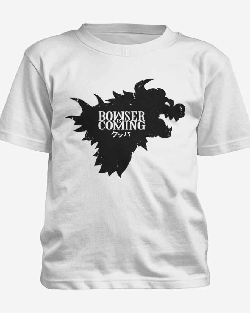Polera de niño Blanco de Bowser Is Coming
