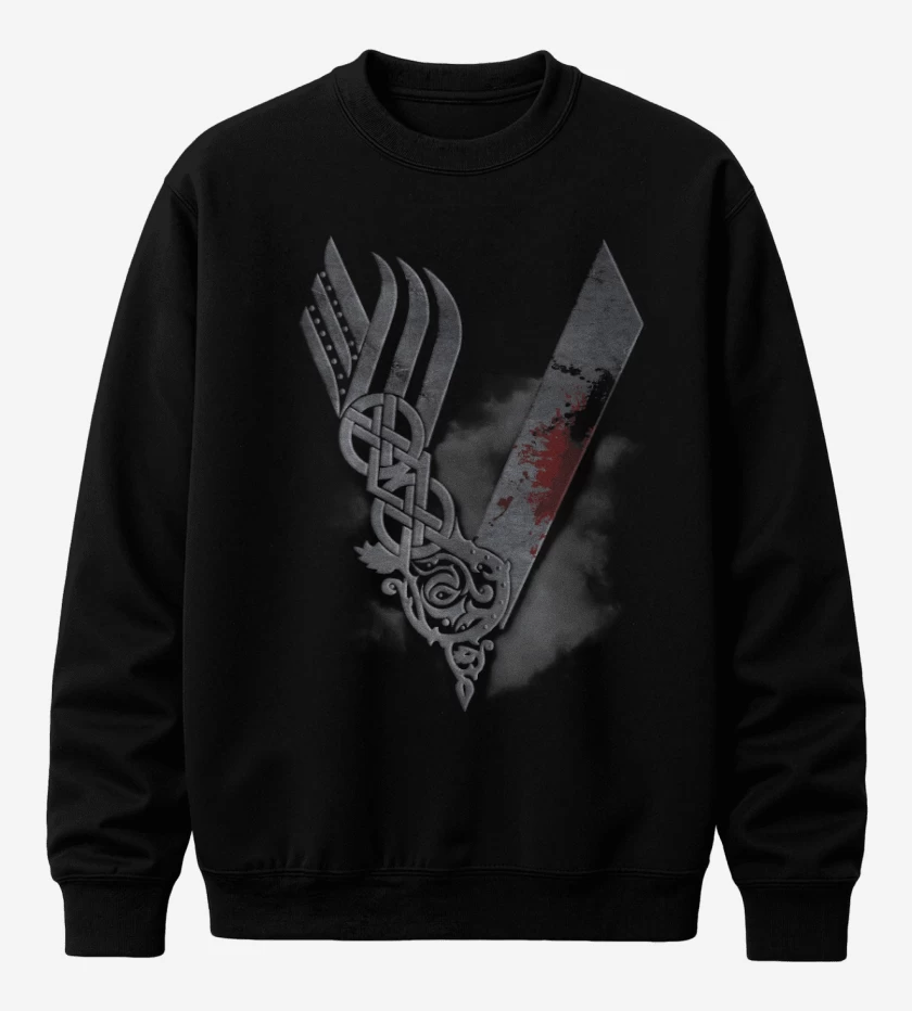 Poleron polo Negro de Vikings