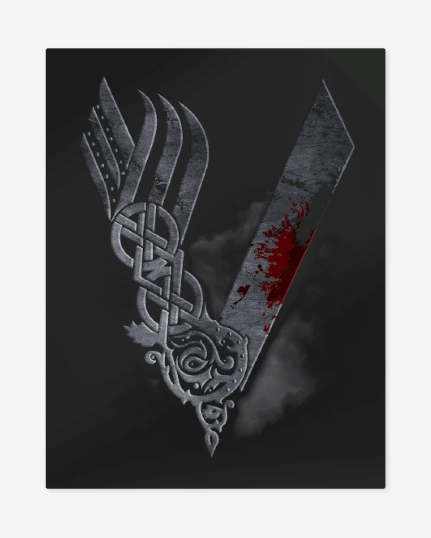 Print metalico Negro de Vikings