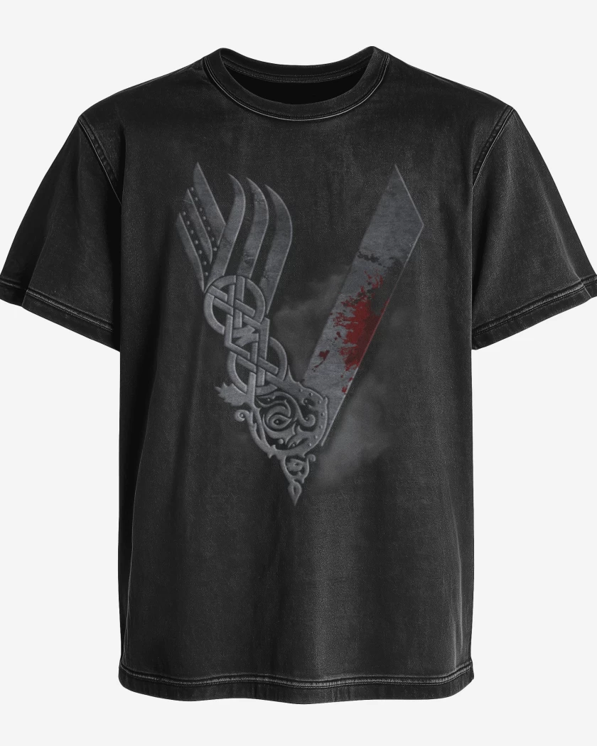 Polera desgastada Vikings