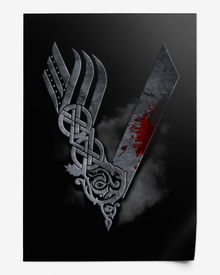Print Negro de Vikings