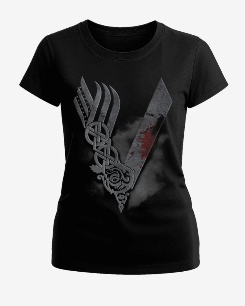 Polera de Mujer Negro de Vikings