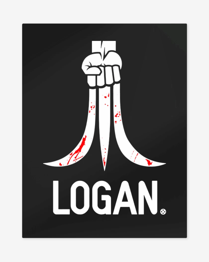 Print metalico Negro de Logan