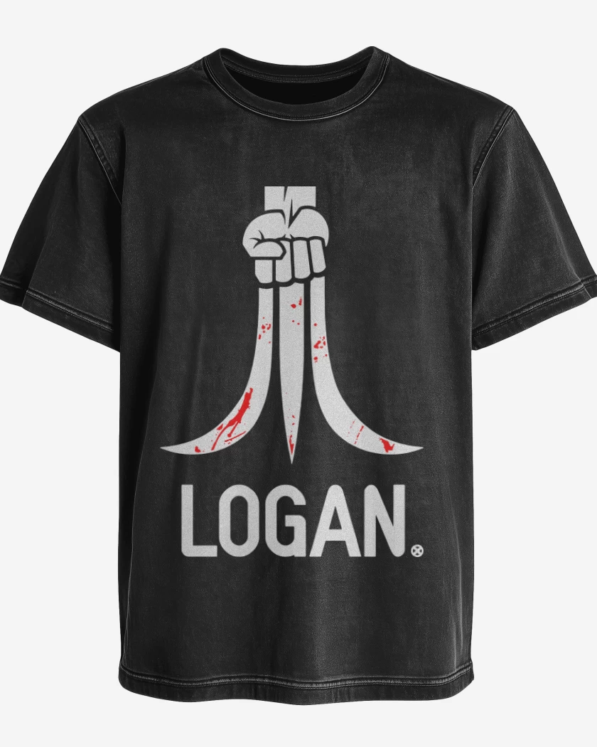 Polera desgastada Negro de Logan