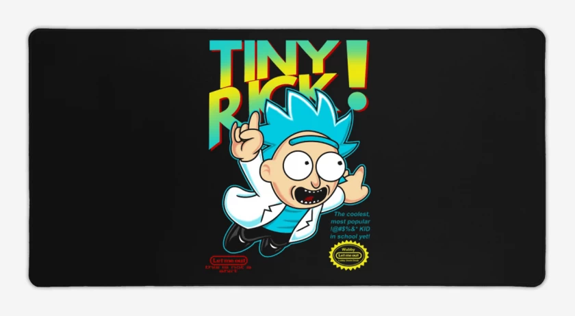 Mouse pad Gamer Negro de Tiny rick