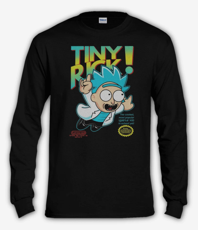 Polera manga larga Negro de Tiny rick