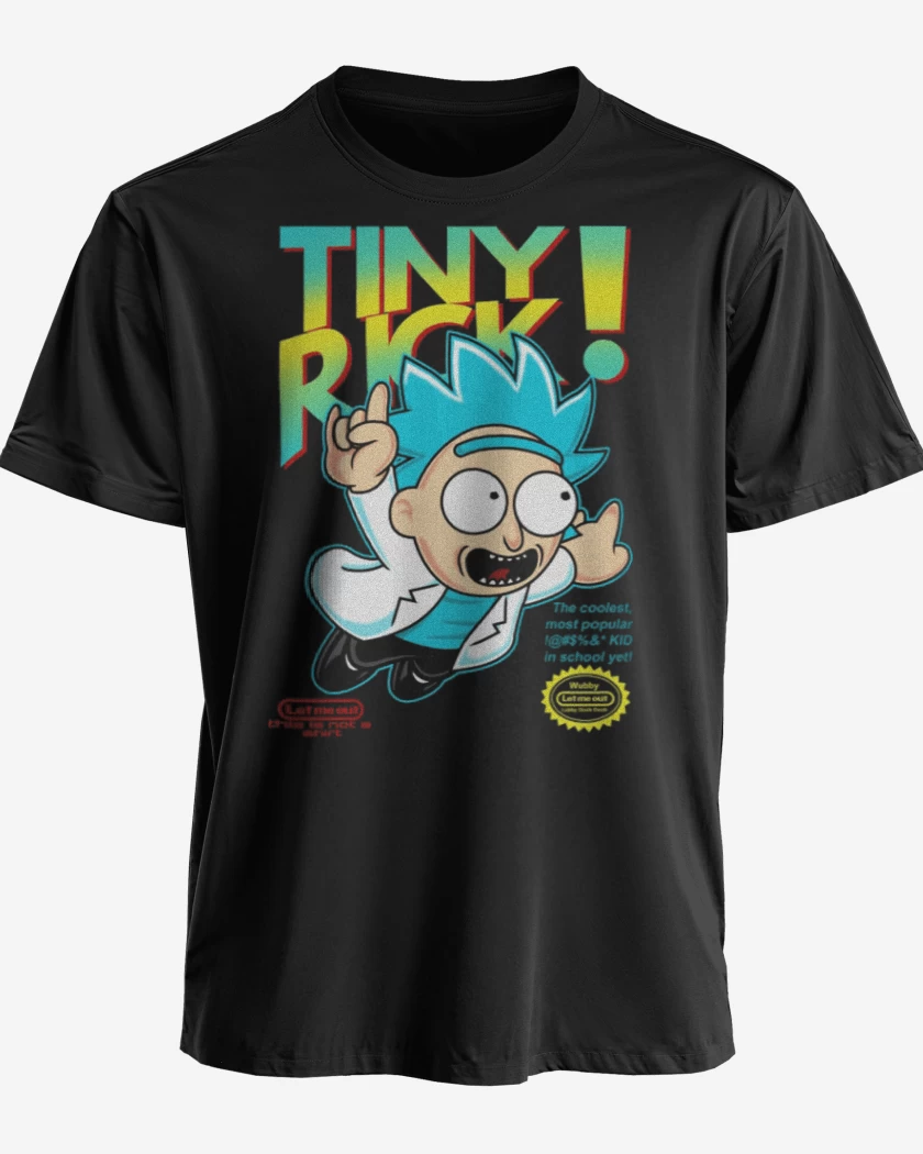Polera premium Negro de Tiny rick