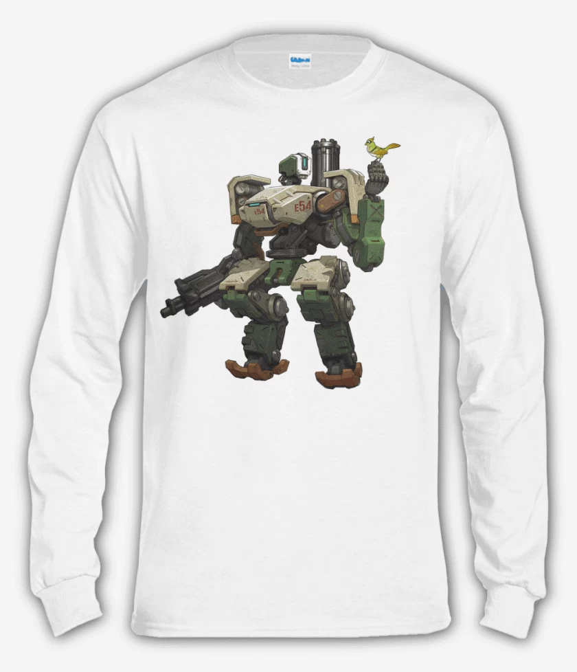 Polera manga larga Blanco de Bastion full color
