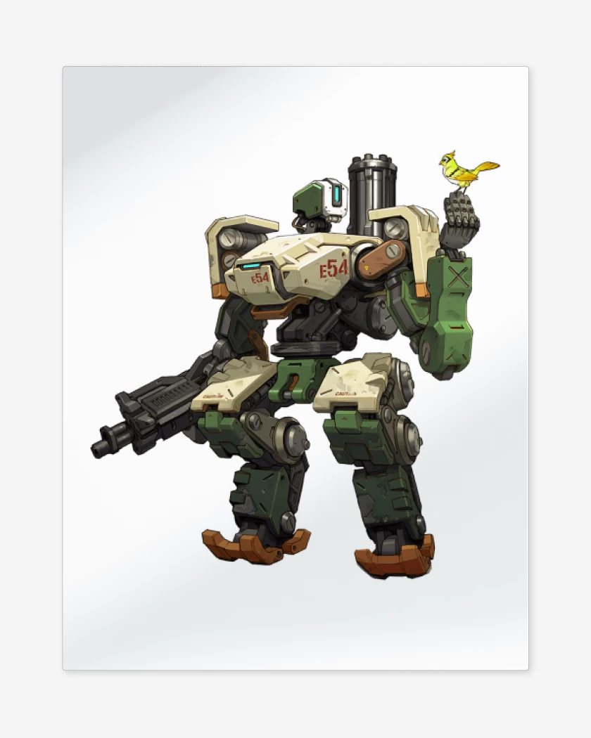 Print metalico Blanco de Bastion full color