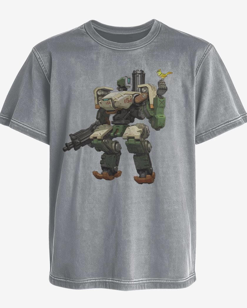 Polera desgastada Gris Melange de Bastion full color