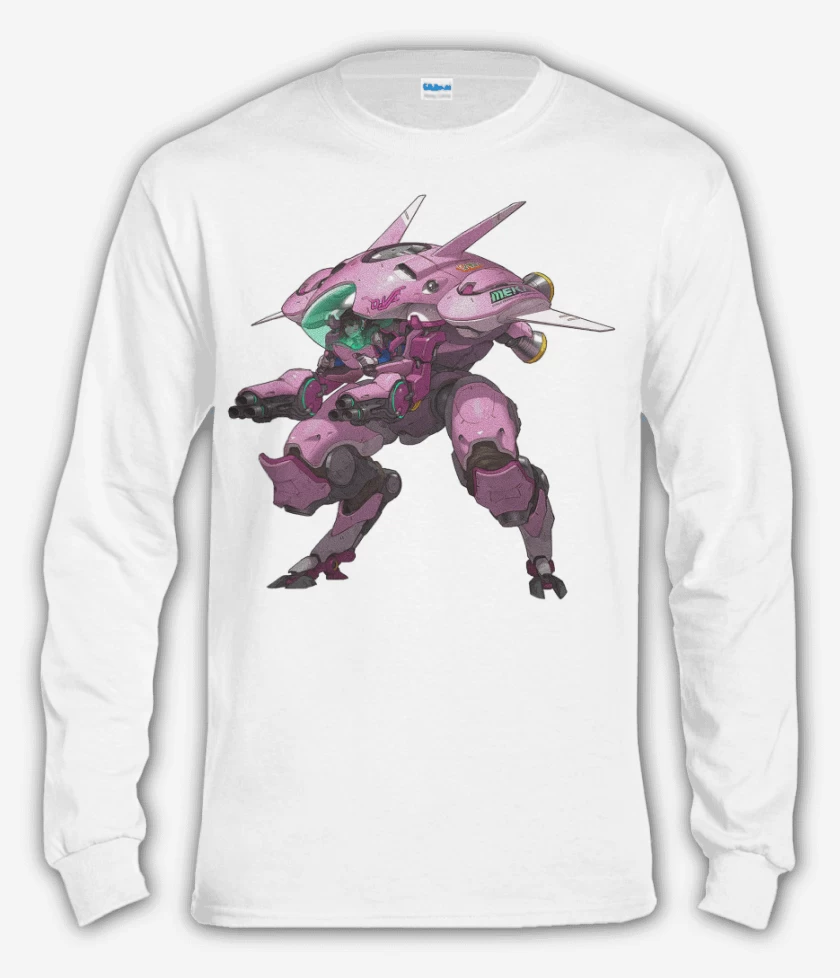 Polera manga larga Blanco de Dva full color