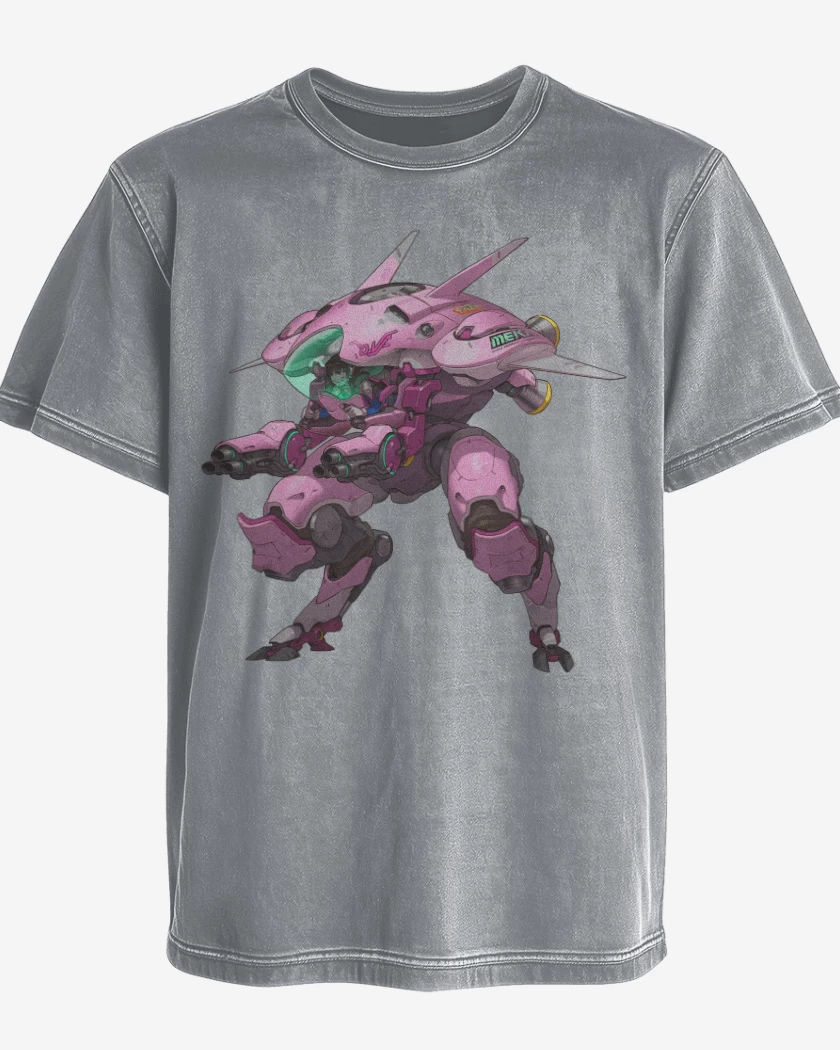 Polera desgastada Gris Melange de Dva full color