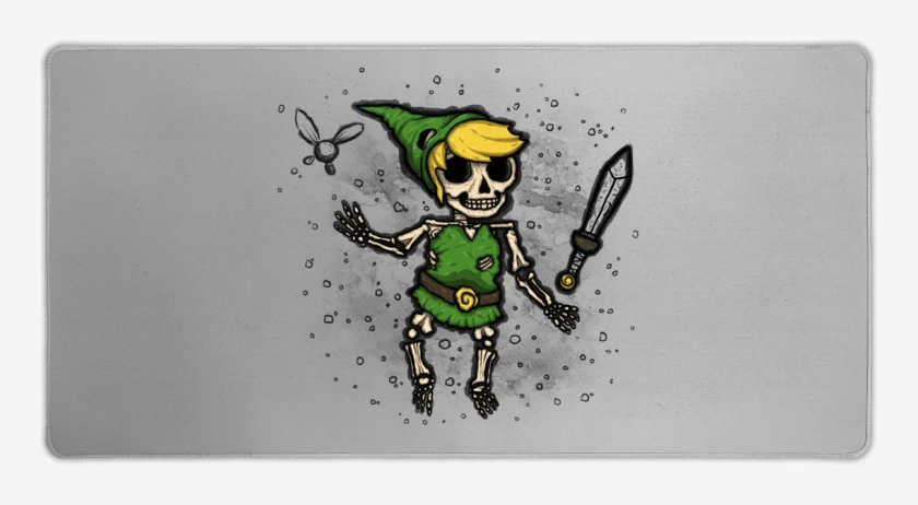 Mouse pad Gamer Gris Melange de Link skull