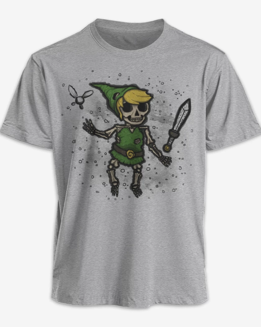 Polera Gris Melange de Link skull