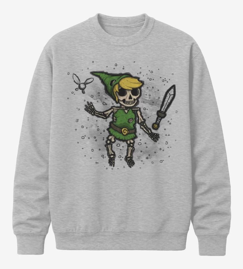 Poleron polo Gris Melange de Link skull