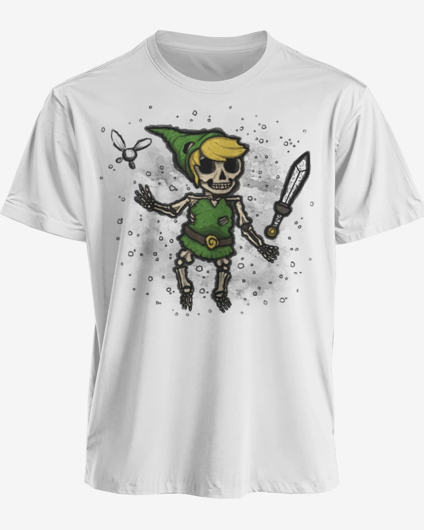 Polera premium Blanco de Link skull