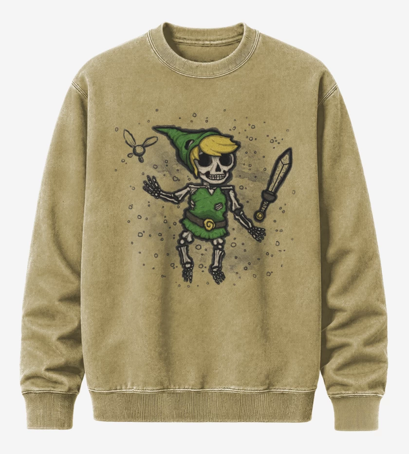 Poleron Polo Acid Wash Beige de Link skull