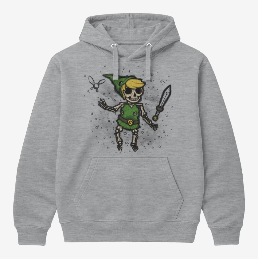 Polerón Canguro Gris Melange de Link skull