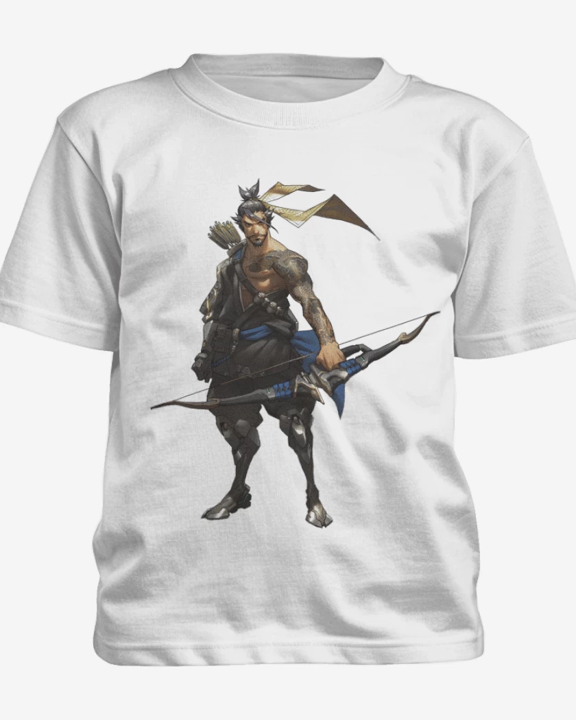 Polera de niño Blanco de Hanzo full color