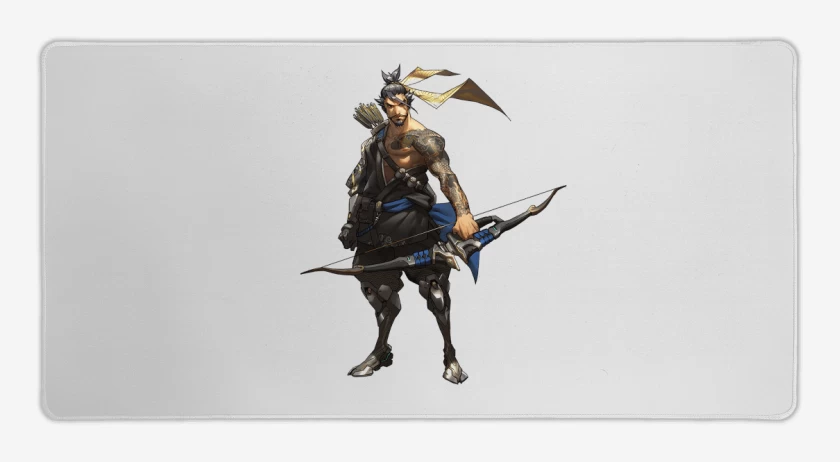 Mouse pad Gamer Blanco de Hanzo full color