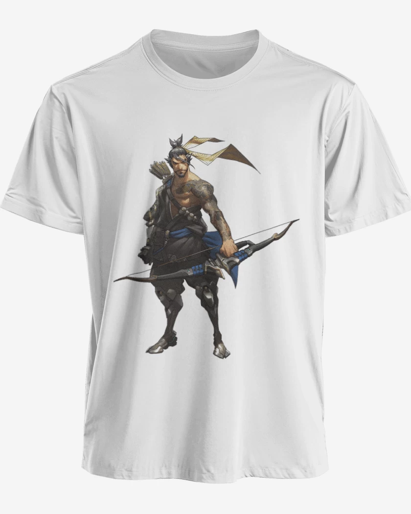 Polera premium Blanco de Hanzo full color