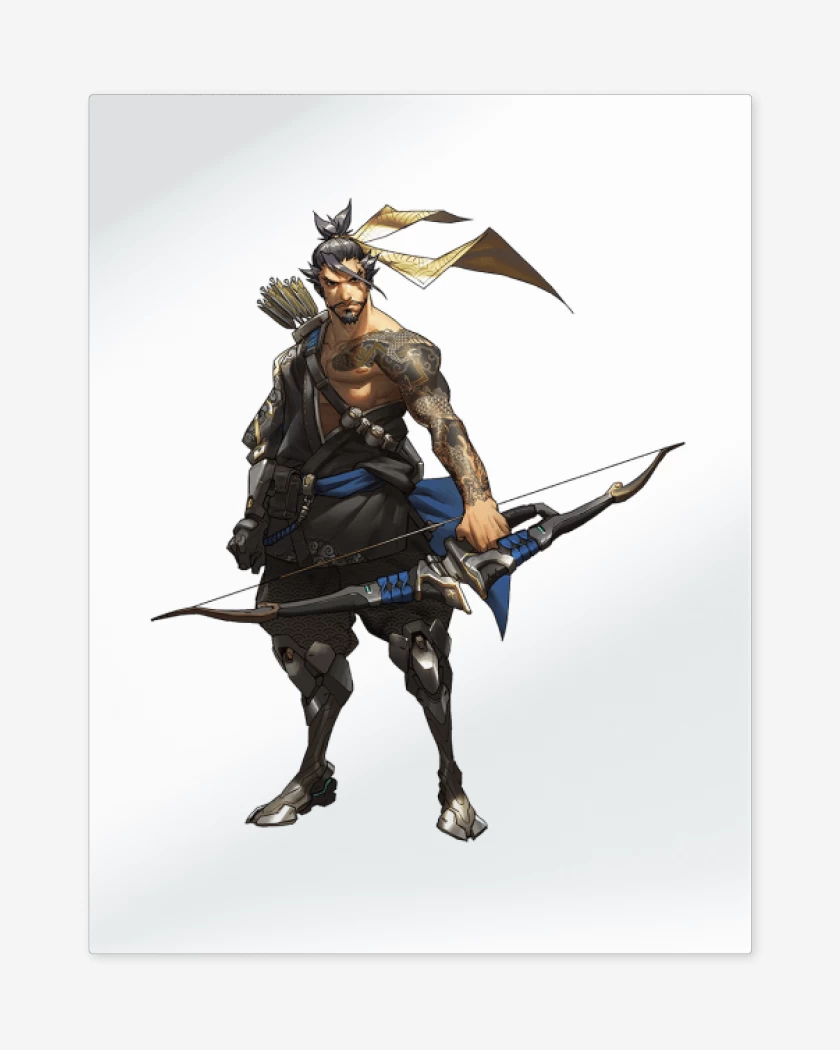 Print metalico Blanco de Hanzo full color