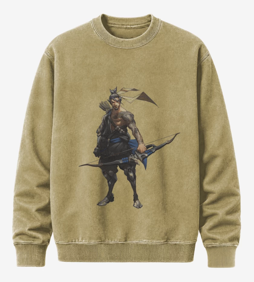 Poleron Polo Acid Wash Beige de Hanzo full color