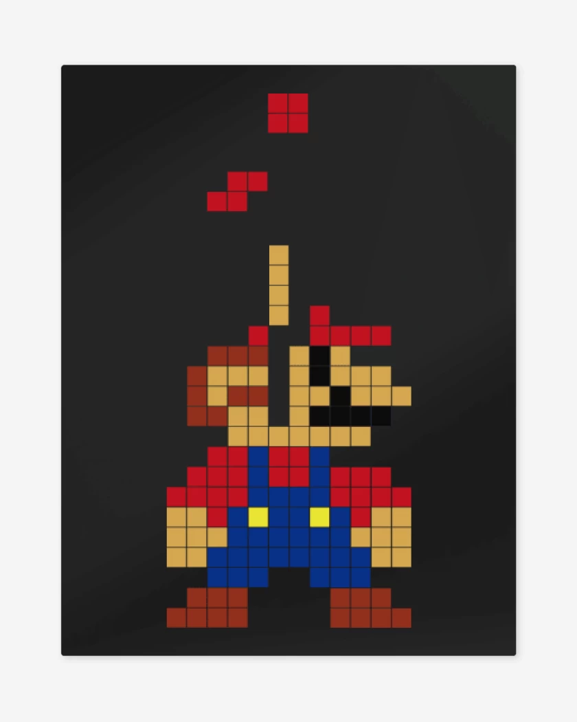 Print metalico Negro de Tetris Bros