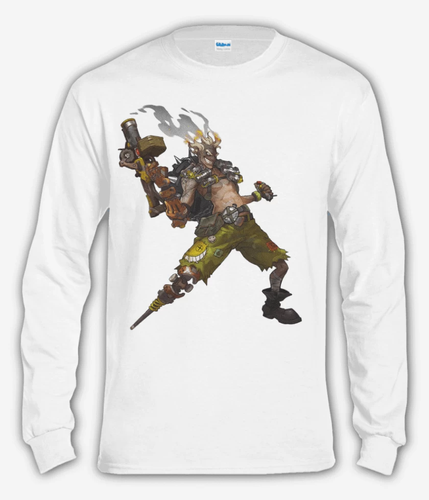 Polera manga larga Blanco de Junkrat full color