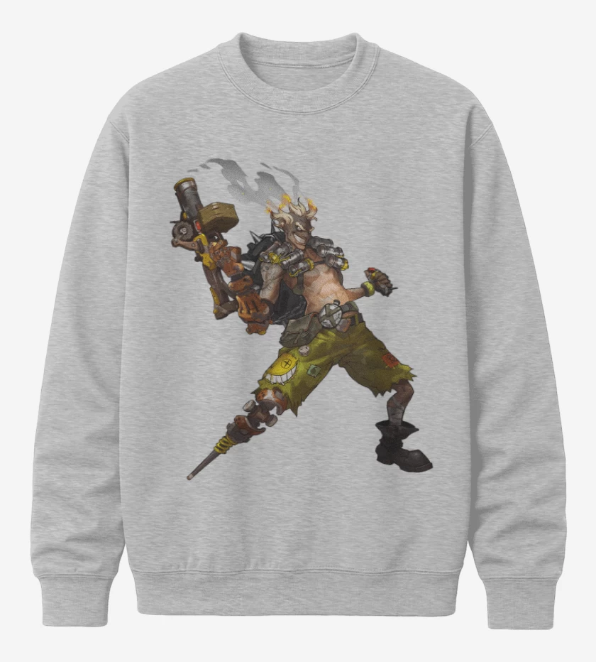 Poleron polo Gris Melange de Junkrat full color