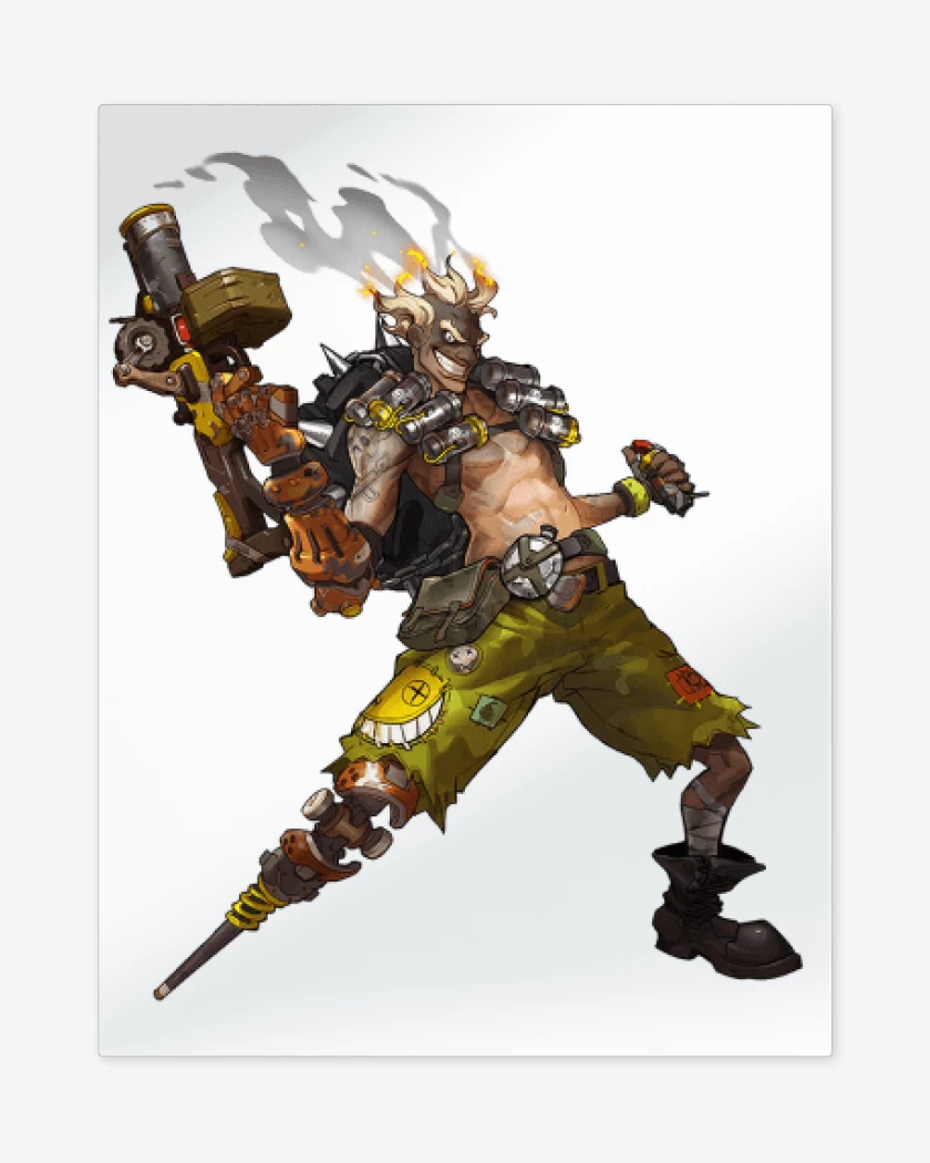 Print metalico Blanco de Junkrat full color