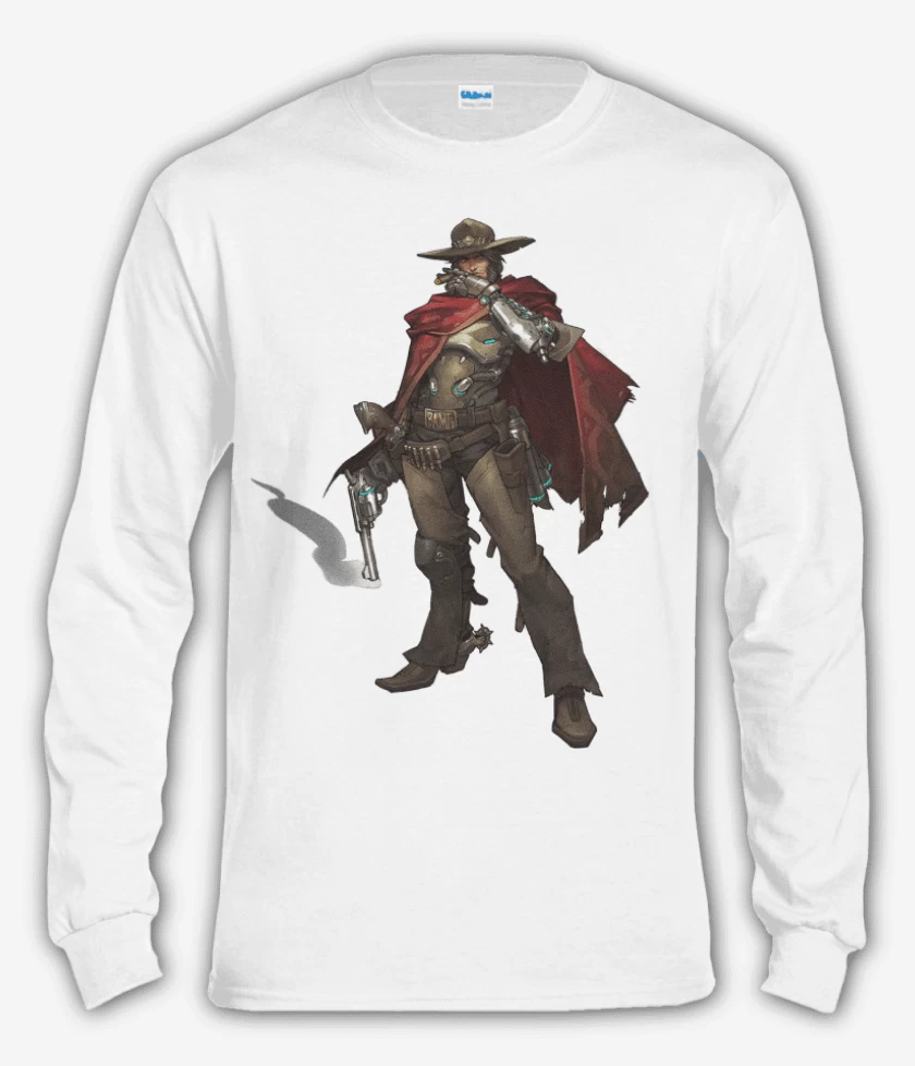 Polera manga larga Blanco de Mc cree full color