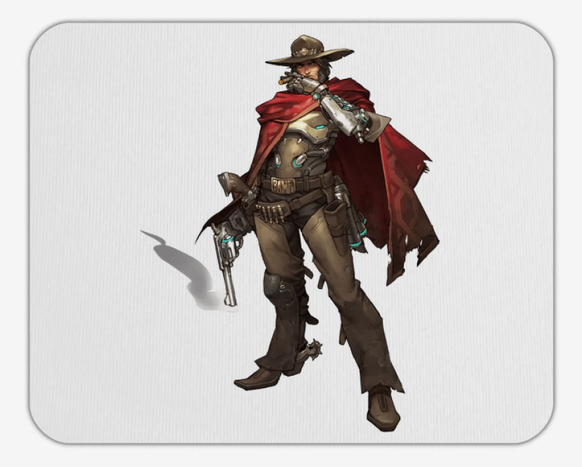 Mousepad Blanco de Mc cree full color