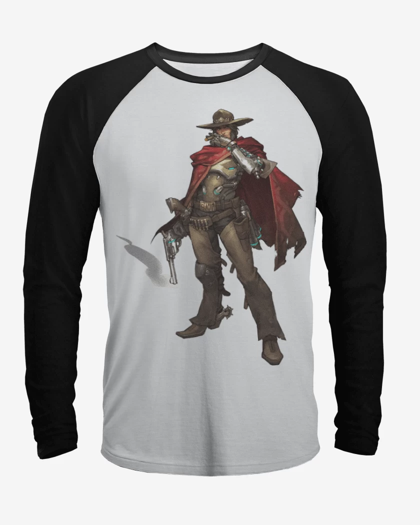 Polera Raglan Blanco / Negro de Mc cree full color