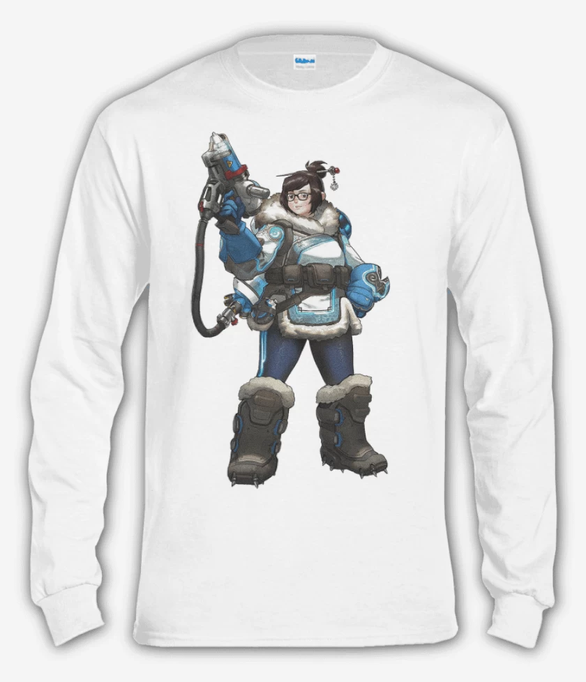 Polera manga larga Blanco de Mei full color