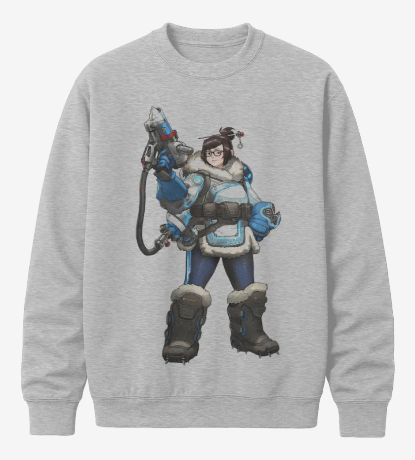 Poleron polo Gris Melange de Mei full color
