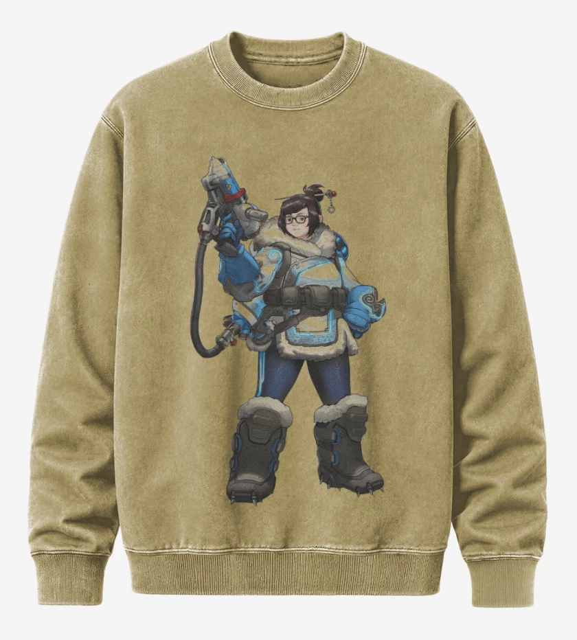 Poleron Polo Acid Wash Beige de Mei full color
