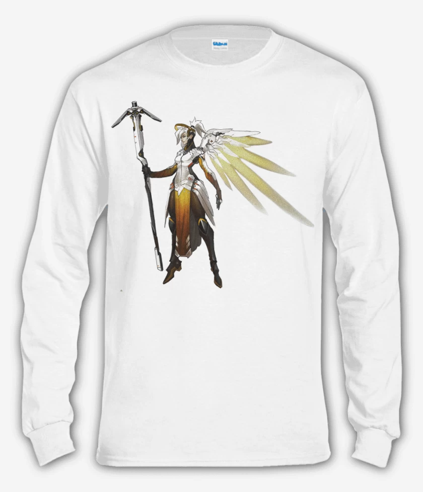 Polera manga larga Blanco de Mercy Full color