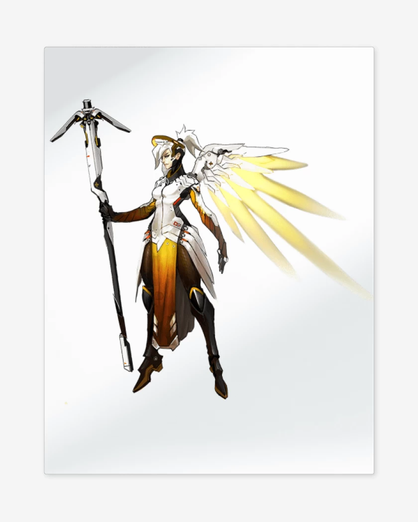 Print metalico Blanco de Mercy Full color
